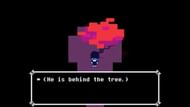A mysterious red tree hides the first Egg (image via Toby Fox | YouTue@Xirez)